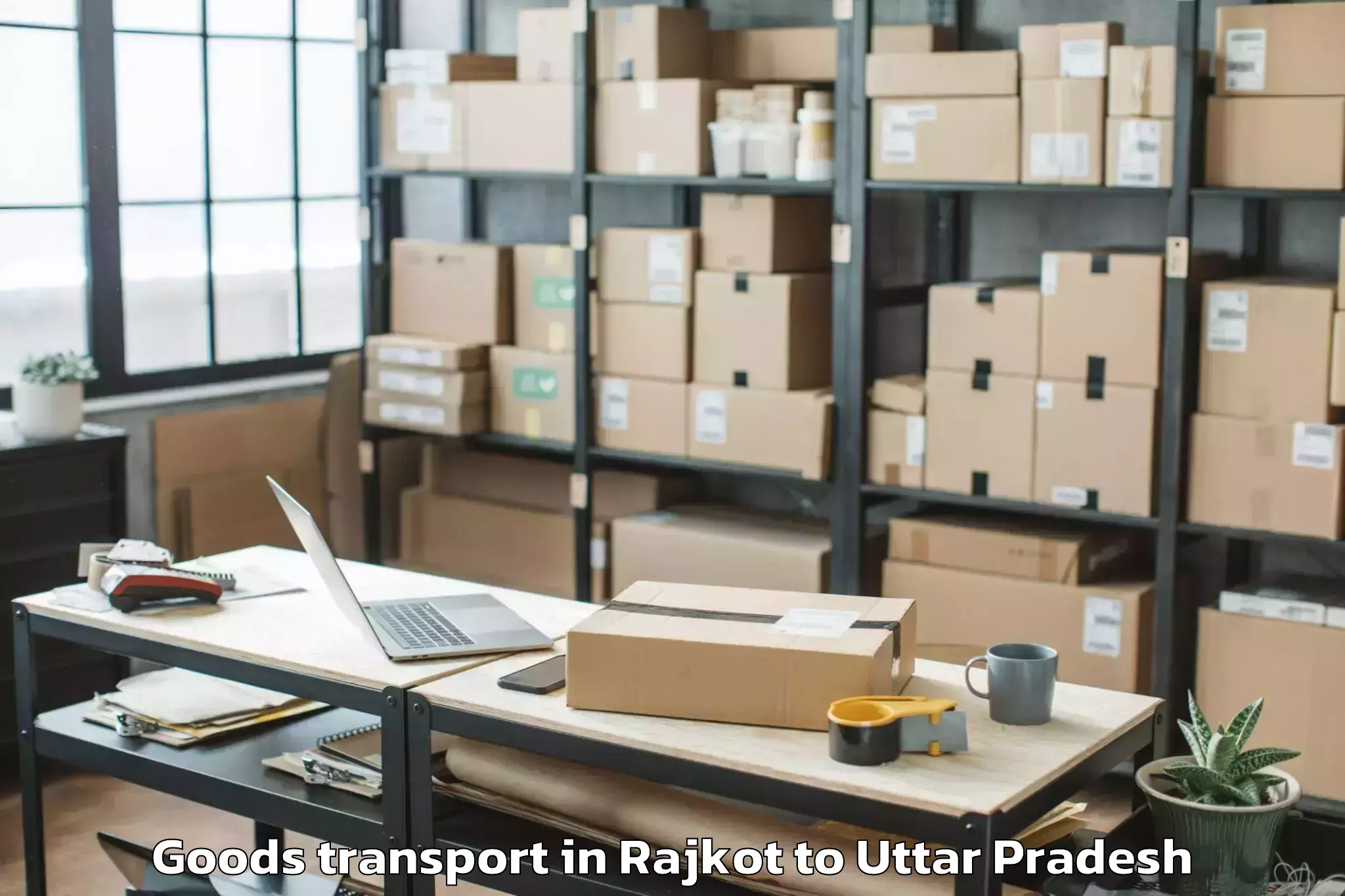 Rajkot to Ahraura Goods Transport